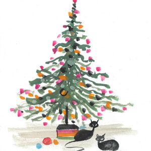 Dp- Our Purrfect Tree Giclée