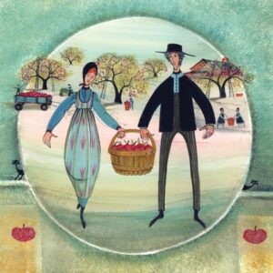 Gathering Apples Giclée