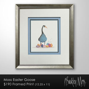 Moss Easter Goose Framed**Special Order only: call (540) 949-6473**