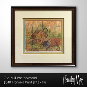 Old Mill Waterwheel Framed**Special Order only: call (540) 949-6473**