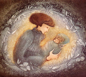 Mother & Child Etching
