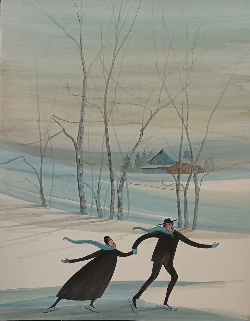 DP-Gliding on Ice Giclée